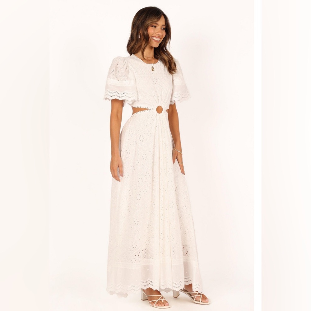 NWT Petal & Pup Merletto White Maxi Dress - Picture 5 of 10
